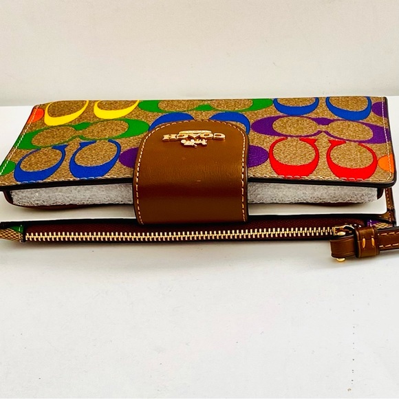 COACH Tech Wallet with Rainbow Monogram (Fits iPhone and Galaxy) - Picture 5 of 10